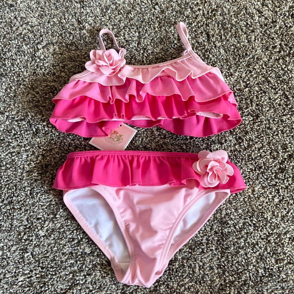Juicy Couture Ruffle Bikini Swimsuit Sz 18-24m NWT